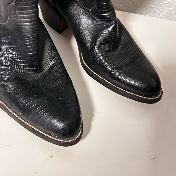 FRYE Black Western Cowboy Boots – Made in USA – Size 11D - Picture 2 of 10